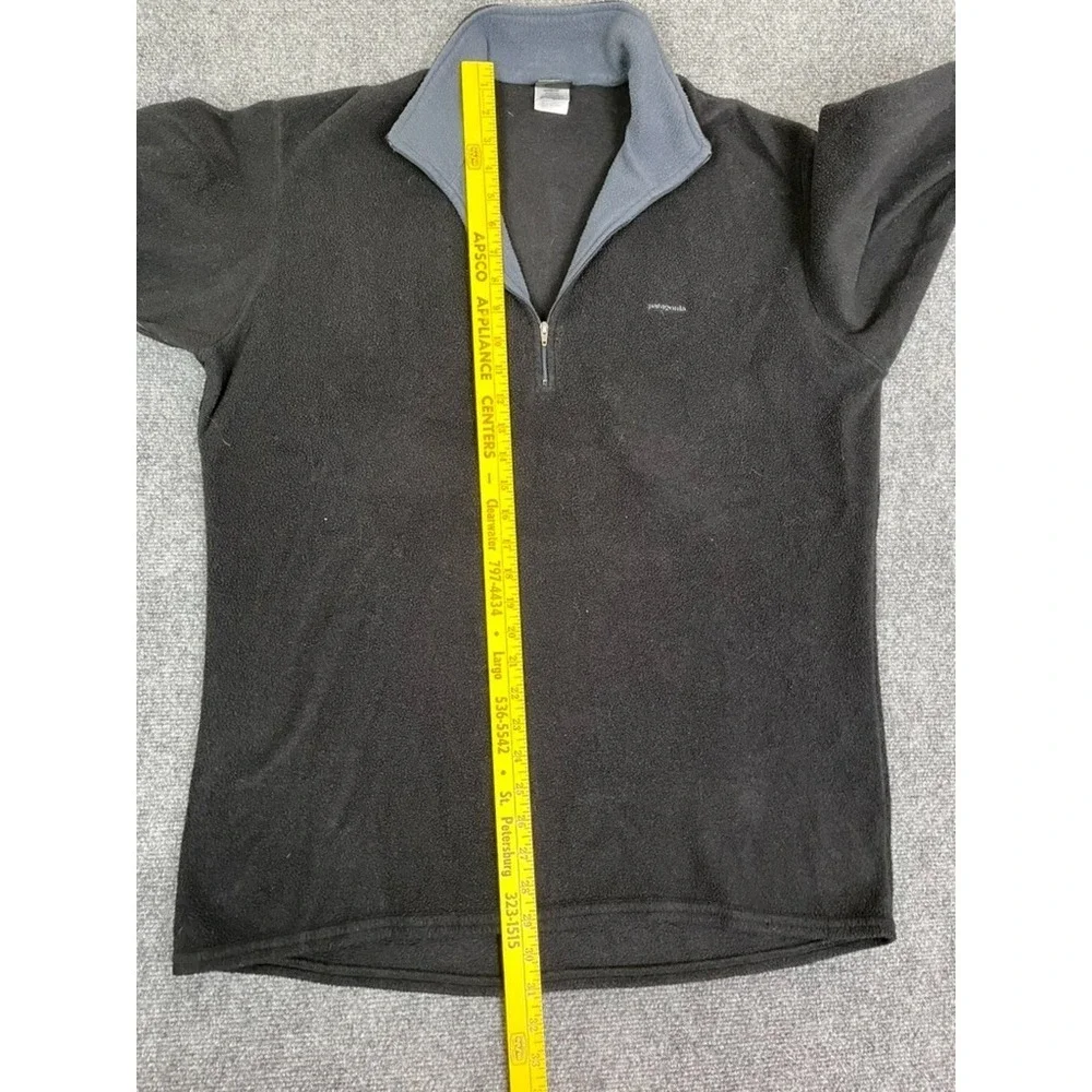 Patagonia Capilene Black Fleece 1/4 zip Polyester Long‎ Sleeve High Neck Size Xl